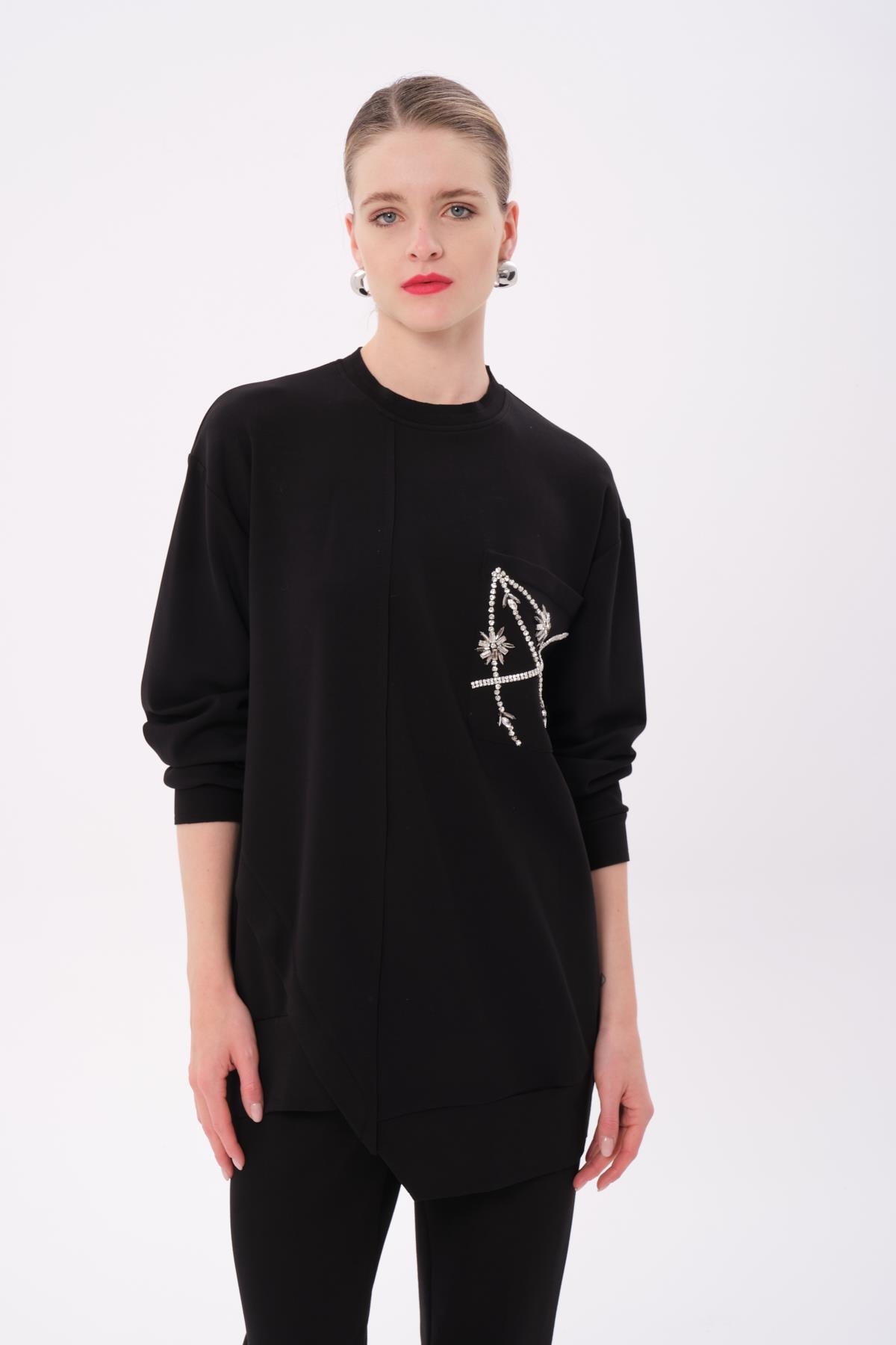 MODAL TAŞLI TAKIM SİYAH