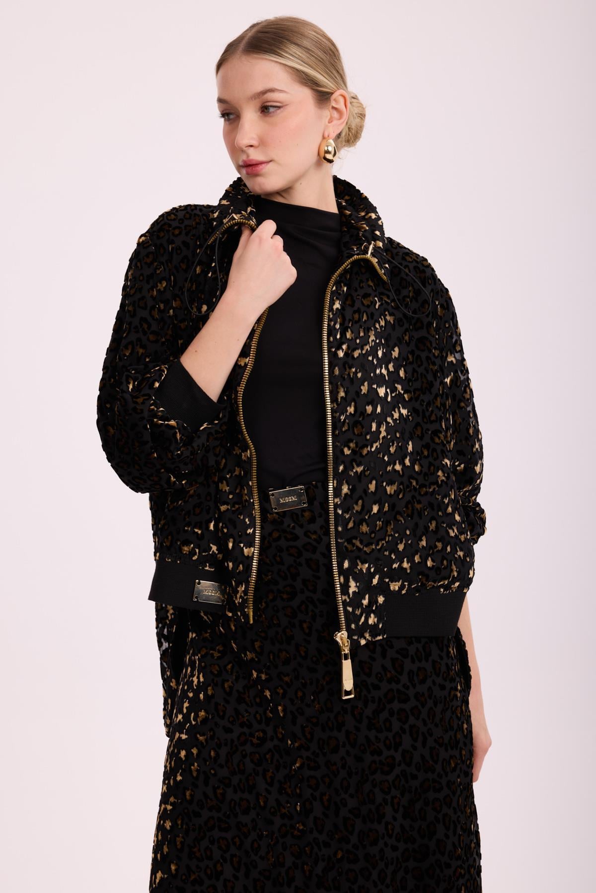 SERENORA BOMBER CEKET ETEKLİ TAKIM LEOPAR