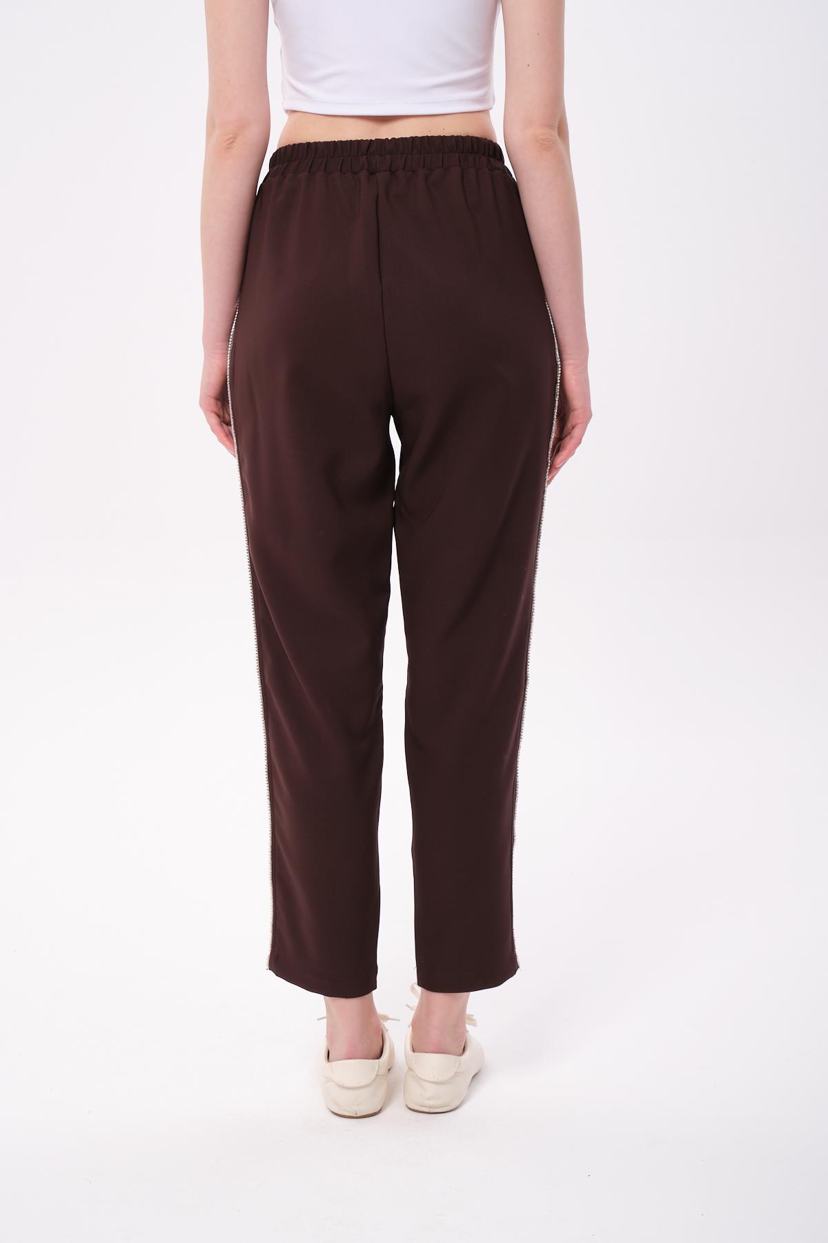 SHİNY COMFORT PANTOLON KAHVERENGİ
