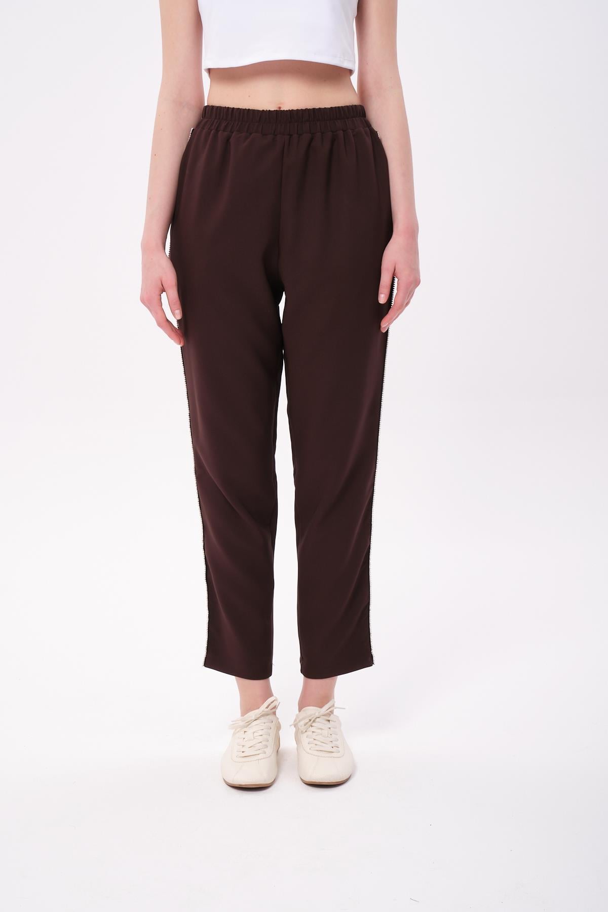 SHİNY COMFORT PANTOLON KAHVERENGİ