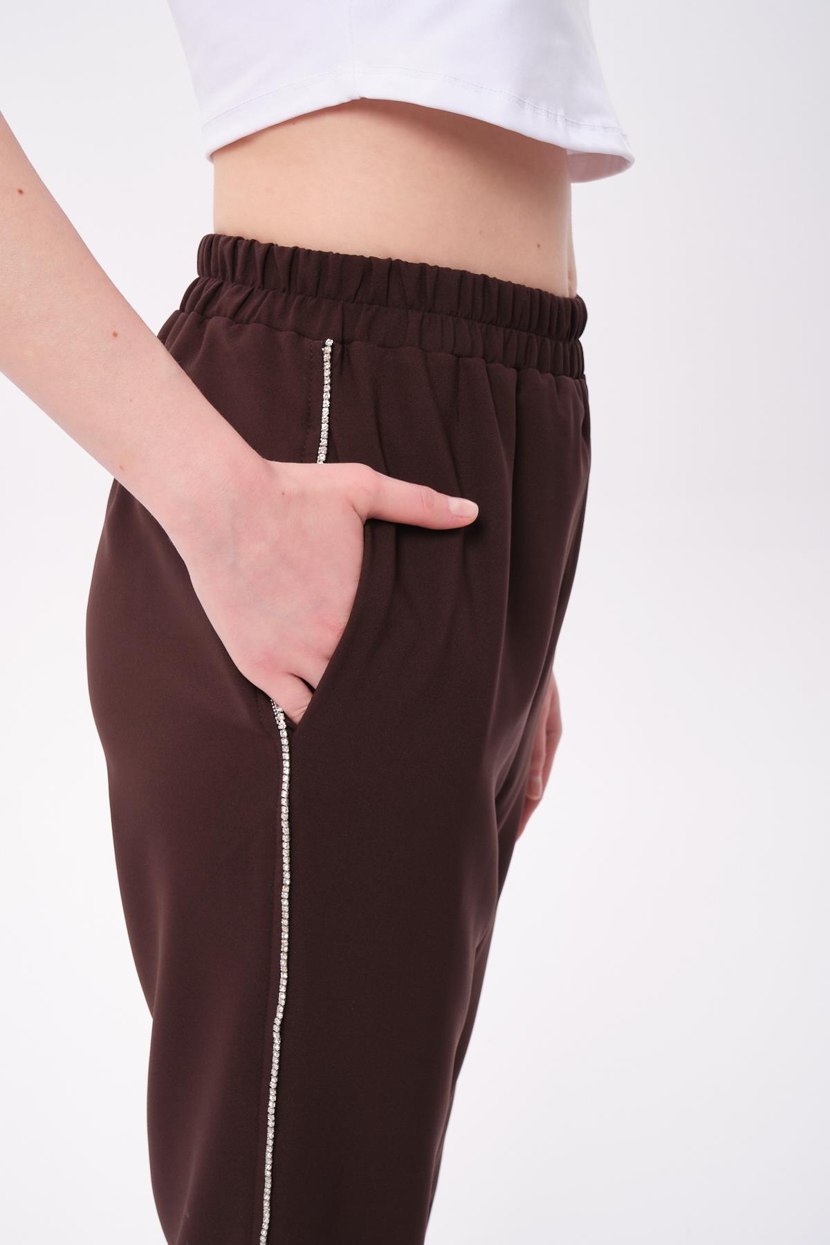 SHİNY COMFORT PANTOLON KAHVERENGİ