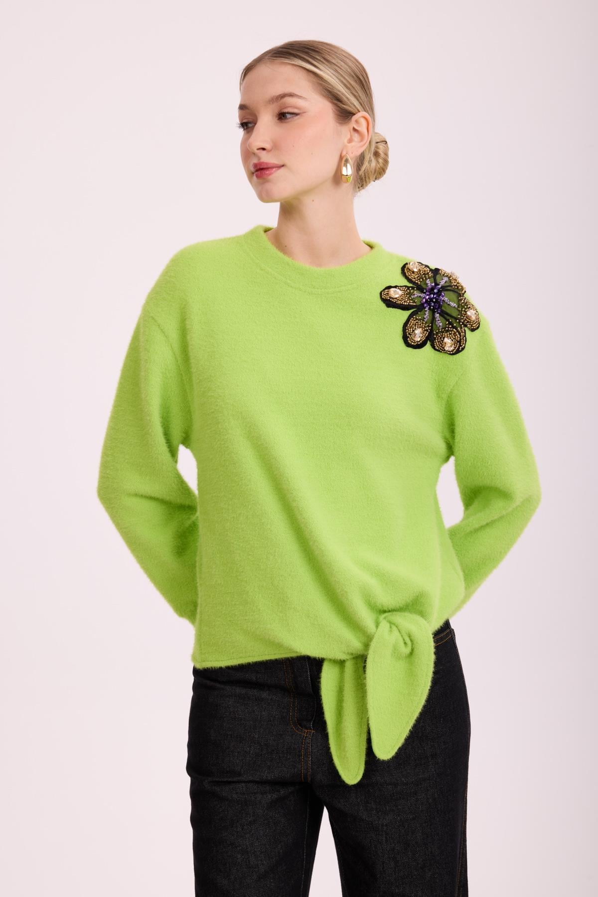 VIOLETTE FLEUR ANGORA BLUZ NEON