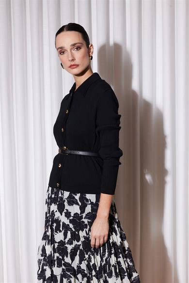 BELLE NOIR MİDİ HIRKA SİYAH