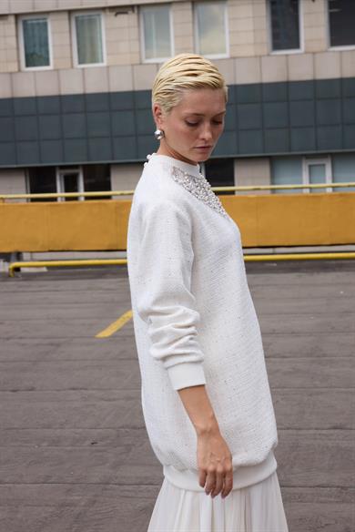 BRİGHT TAŞLI TUNİK EKRU