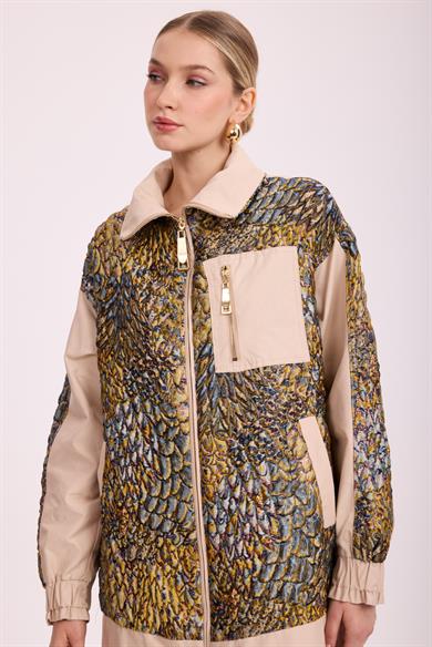 CEP DETAY JAKAR GARNİ TAKIM BEJ