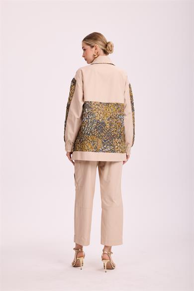 CEP DETAY JAKAR GARNİ TAKIM BEJ