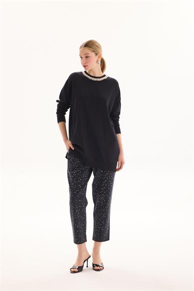 DENİM TAŞLI PANTOLON ANTRASİT