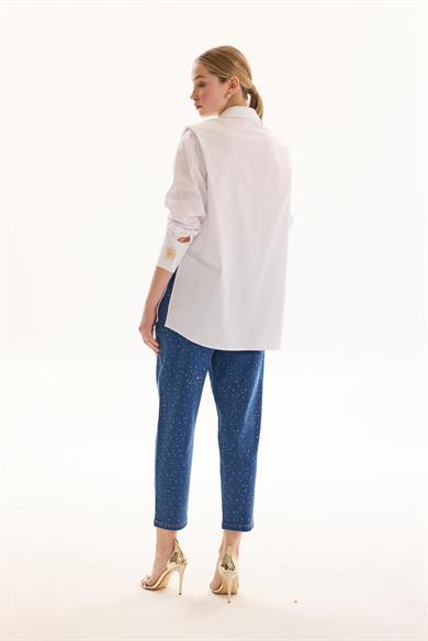 DENİM TAŞLI PANTOLON DENİM