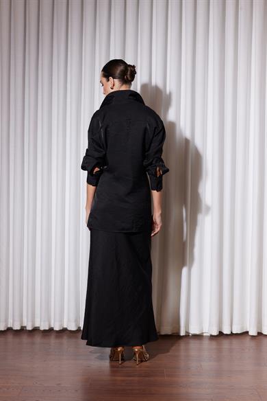 ELEGANT FLOW GÖMLEK SİYAH