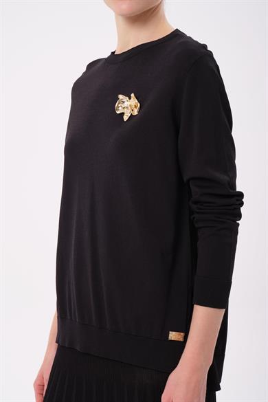 ELEGANTE TRİKO BLUZ SİYAH