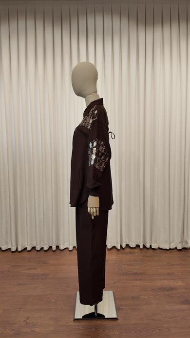 ELEGANZA GRAFITE TAKIM KAHVERENGİ