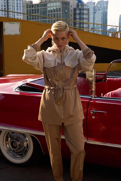 FERMUAR DETAY PANTOLON VİZON