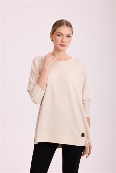 İPEK PAMUK BLUZ BEJ