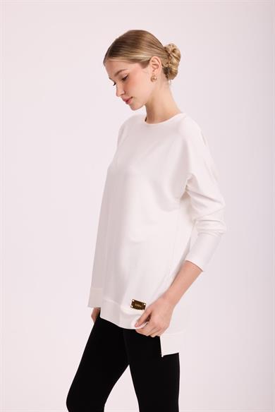 İPEK PAMUK BLUZ EKRU