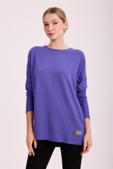 İPEK PAMUK BLUZ MOR