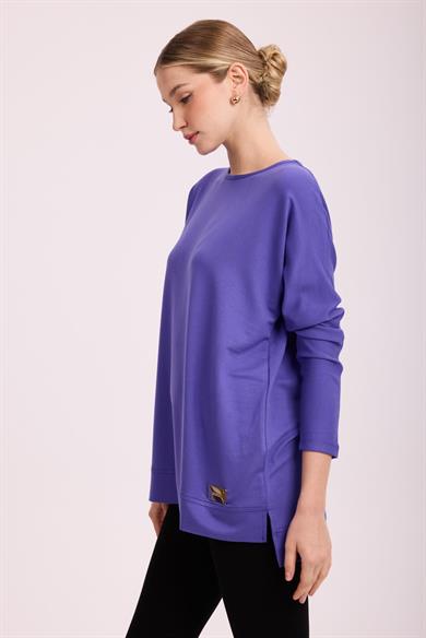 İPEK PAMUK BLUZ MOR