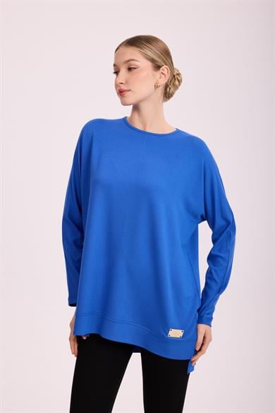 İPEK PAMUK BLUZ SAKS