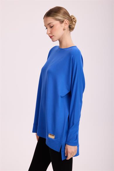 İPEK PAMUK BLUZ SAKS