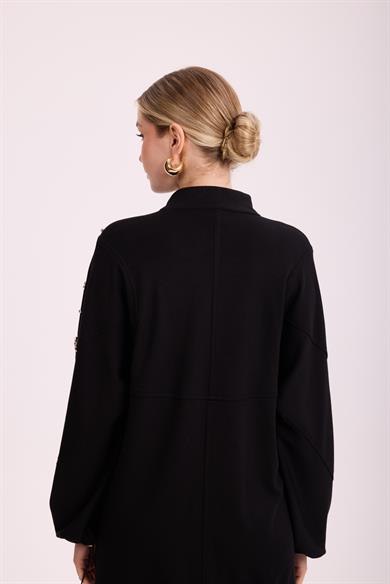 İŞLEMELİ MODAL TAKIM SİYAH