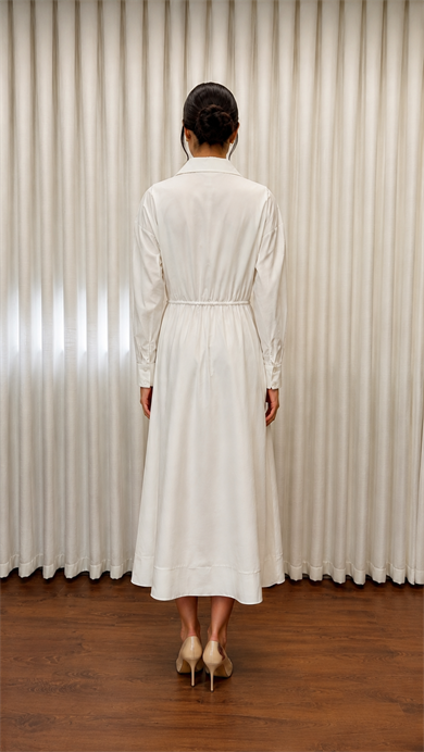 IVORY FLOW DRESS EKRU