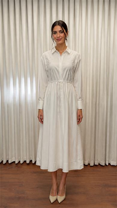 IVORY FLOW DRESS EKRU