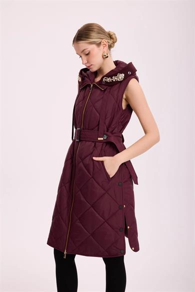 KAPİTONE YELEK BORDO