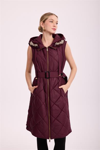 KAPİTONE YELEK BORDO