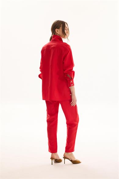 KETEN GÖMLEK KIRMIZI