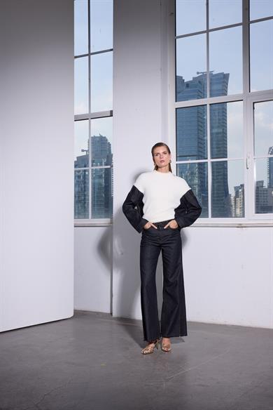 KOT GARNİ ANGORA TUNİK EKRU/GRİ