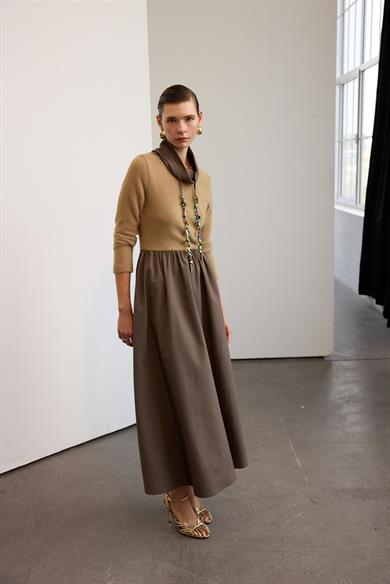 LUMORE DUO ELBİSE CAMEL/HAKİ