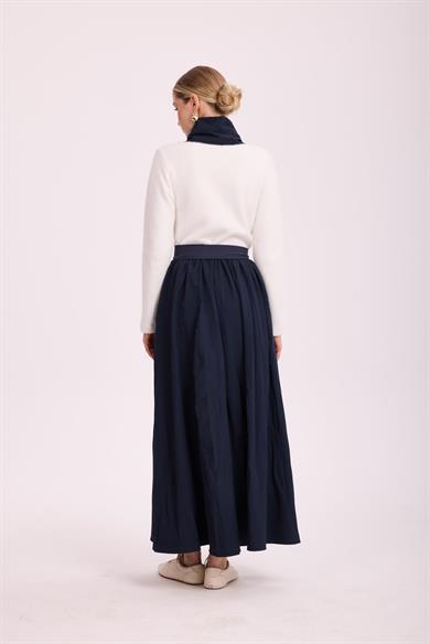 LUMORE DUO ELBİSE EKRU/LACİVERT