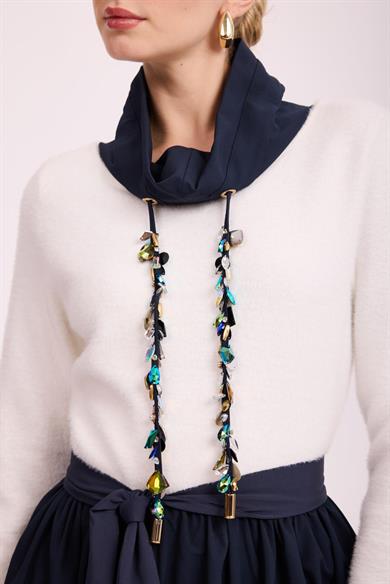 LUMORE DUO ELBİSE EKRU/LACİVERT