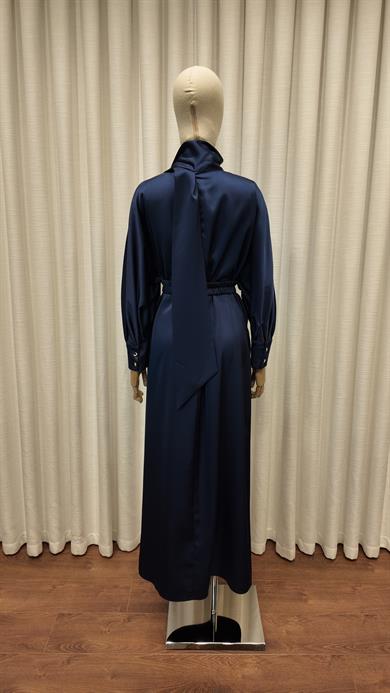 MIDNIGHT SILK ELBİSE LACİVERT