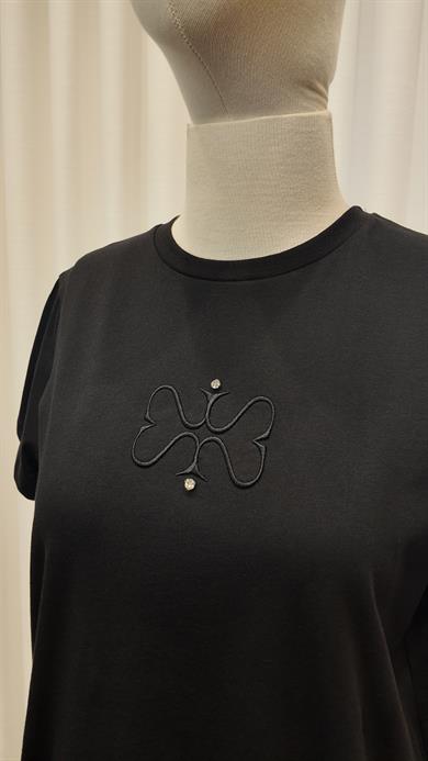 MSSM NAKIŞLI TSHIRT SİYAH