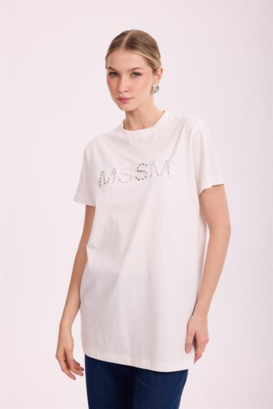 MSSM TAŞLI TİŞÖRT EKRU