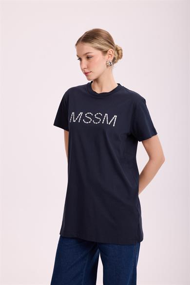 MSSM TAŞLI TİŞÖRT LACİVERT