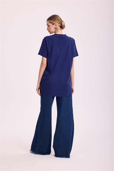 MSSM TAŞLI TSHIRT LACİVERT