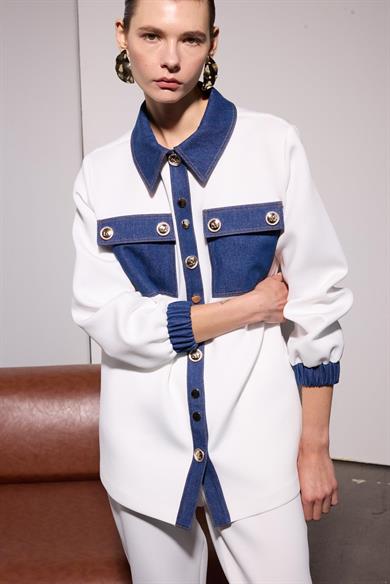 OLVERA DENİM GARNİ TAKIM EKRU