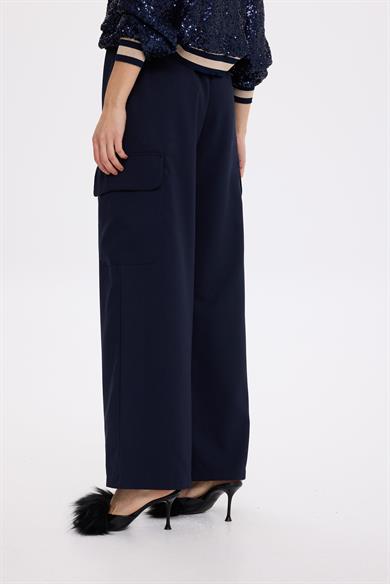 PALAZZO PANTOLON LACİVERT
