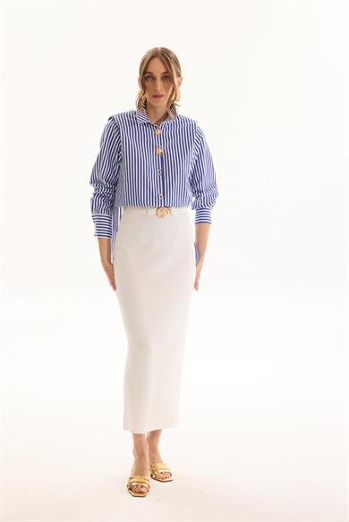 PENNA TRİKO KALEM ETEK EKRU