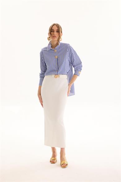 PENNA TRİKO KALEM ETEK EKRU