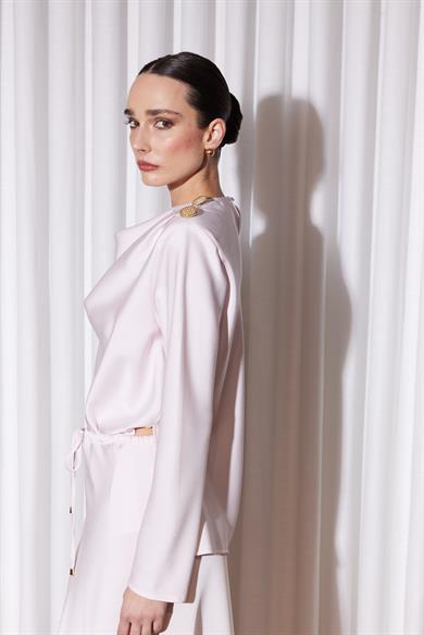 SATİN GRACE ETEKLİ TAKIM PUDRA