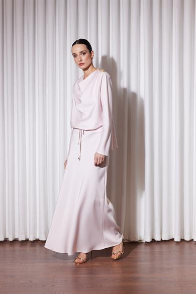 SATİN GRACE ETEKLİ TAKIM PUDRA