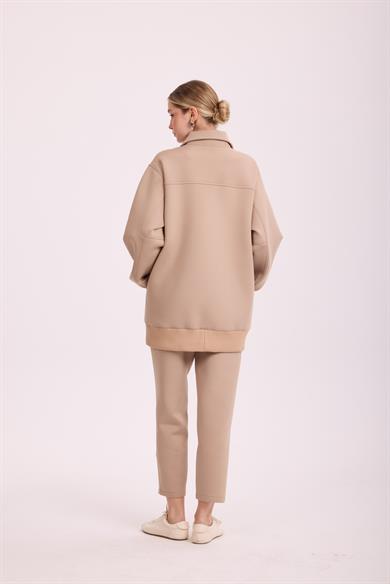 SCUBA İŞLEMELİ BOMBER CEKET TAKIM VİZON