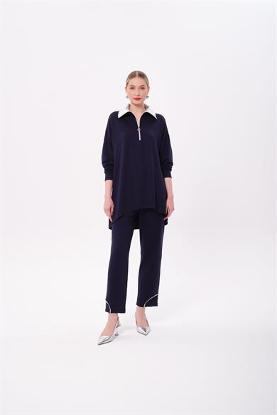 SHİNE YAKA TAKIM LACİVERT