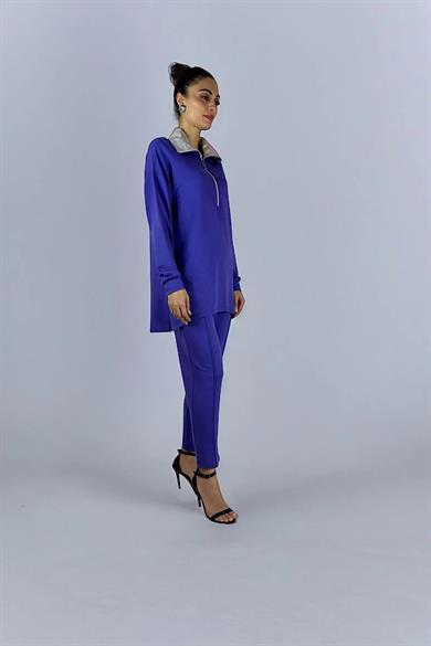 SHİNE YAKA TAKIM SAKS