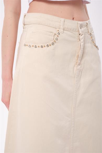 TAŞ İŞLEMELİ KOT ETEK KEMİK