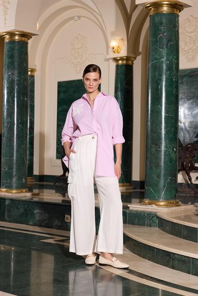 TENCEL KARGO PANTOLON EKRU