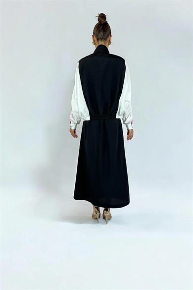 TENCEL KOL SATEN BOMBER SİYAH