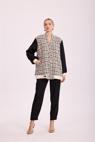 TÜVİT CEKETLİ TAKIM SİYAH